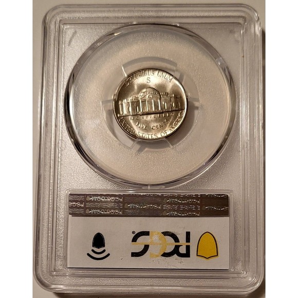 1943 S Jefferson Silver Nickel MS64 PCGS - Picture 2 of 2